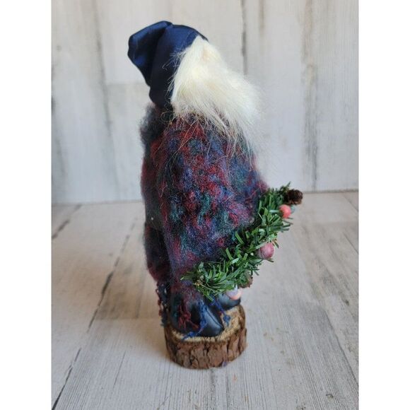 Country folk art Santa Claus Garland figure Xmas unique - Picture 6 of 9